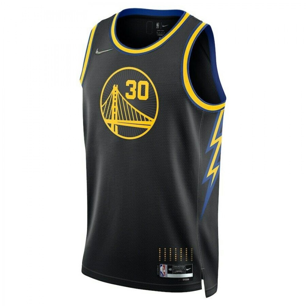 Men's Golden State Warriors Stephen Curry #30 Black 2021/22 Swingman Jersey - City Edition-Pro Kit Vault | Brand New 26/27 Sports Jerseys